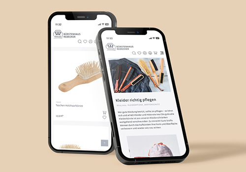 mobile darstellung redecker Shops